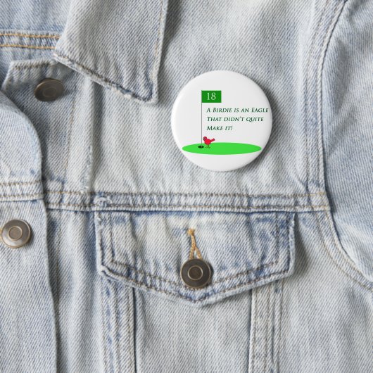 Birdie-Adler-Golf-Cartoon-Knopf Button (Beispiel)