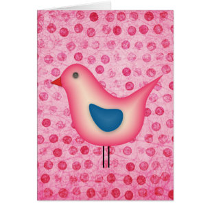 Birdie auf Pink Polka Dots