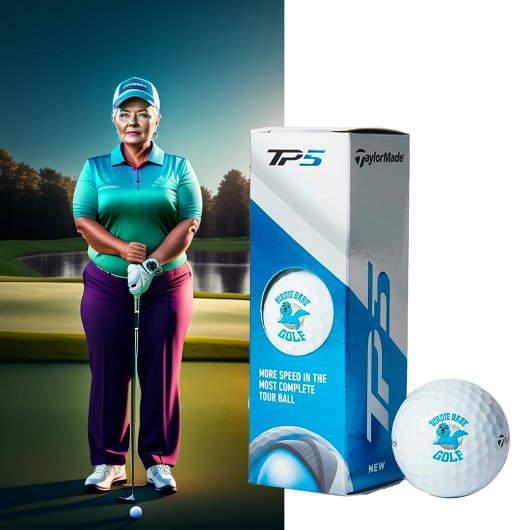 Birdie Babe Taylor Made TP5 Golf Balls Golfball