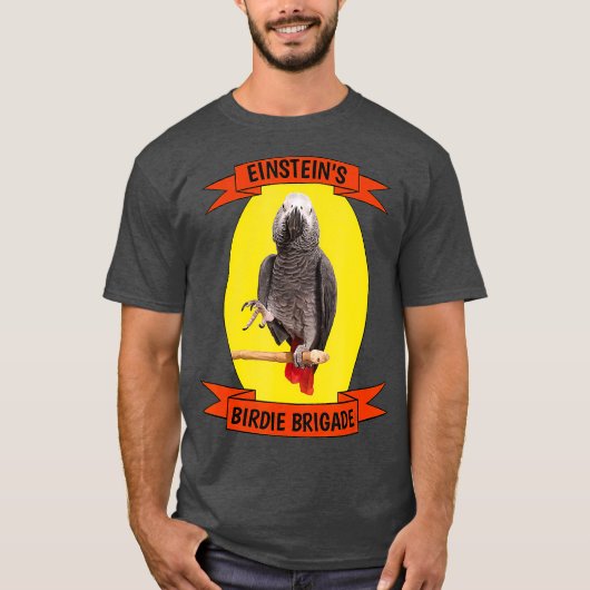Birdie Brigade African Grey Parrot T-Shirt (Vorderseite)