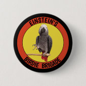 Birdie Brigade Congo African Gray Parrot Button (Vorderseite)