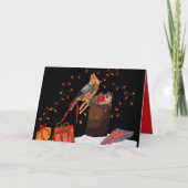 Birdie customizable holiday  card karte (Vorderseite)