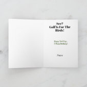Birdie Eagle Albatross Condor Golf Birthday Card Karte (Innenseite)