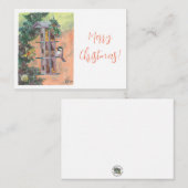 Birdie-Geschenkkarte fütternd Mitteilungskarte (Vorne/Hinten)