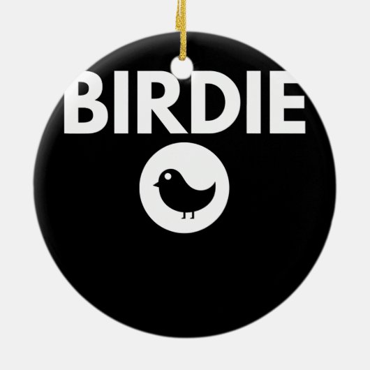 Birdie Golf Keramik Ornament (Hinten)