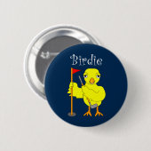 Birdie Golfer Chick Button (Vorne & Hinten)