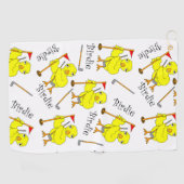 Birdie Golfer Chick Golfhandtuch (Horizontal)