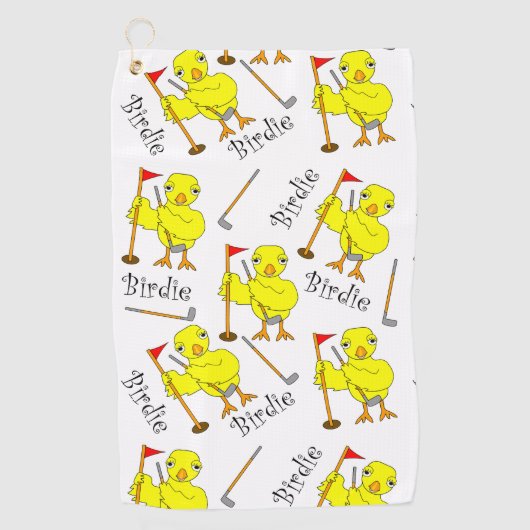 Birdie Golfer Chick Golfhandtuch (Vorderseite)