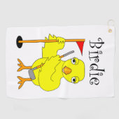 Birdie Golfer Chick Golfhandtuch (Horizontal)