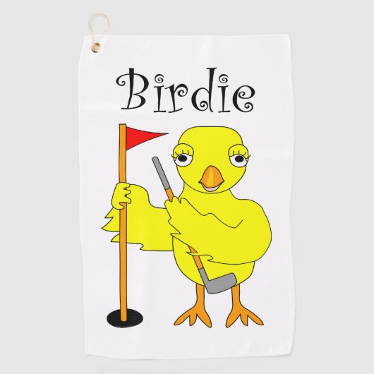 Birdie Golfer Chick Golfhandtuch (Vorderseite)