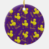 Birdie Golfer Chick Keramik Ornament (Hinten)
