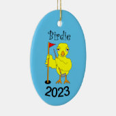 Birdie Golfer Chick Keramik Ornament (Rechts)