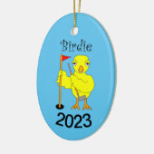Birdie Golfer Chick Keramik Ornament (Links)