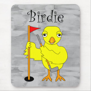 Birdie Golfer Chick Mousepad