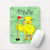 Birdie Golfer Chick Mousepad (Mit Mouse)