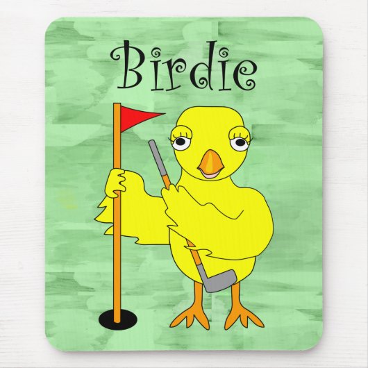 Birdie Golfer Chick Mousepad (Vorne)