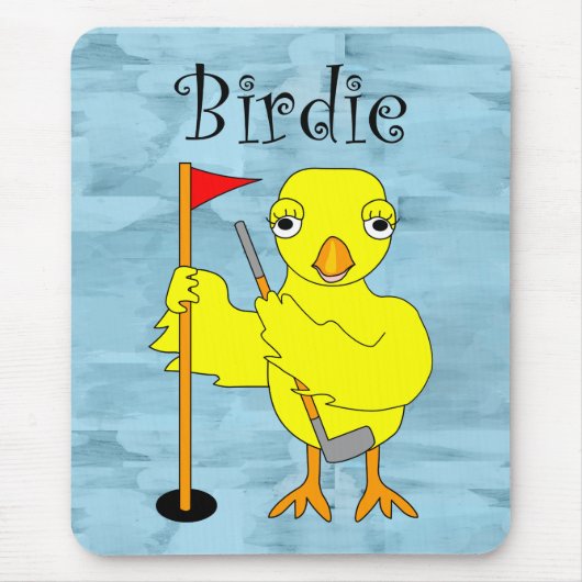 Birdie Golfer Chick Mousepad (Vorne)
