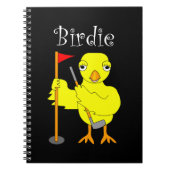 Birdie Golfer Chick Notizblock (Vorderseite)
