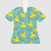 Birdie Golfer Chick Ornament (Rückseite)