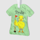 Birdie Golfer Chick Ornament (Vorderseite)