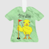 Birdie Golfer Chick Ornament (Rückseite)