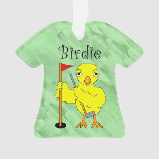 Birdie Golfer Chick Ornament (Vorderseite)