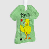 Birdie Golfer Chick Ornament (Vorderseite)
