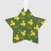 Birdie Golfer Chick Ornament (Rückseite)