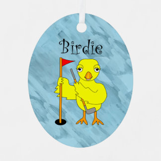 Birdie Golfer Chick Ornament Aus Metall