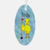 Birdie Golfer Chick Ornament Aus Metall (Vorderseite Rechts)
