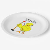 Birdie Golfer Chick Pappteller (Schrägansicht)