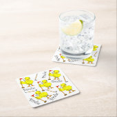 Birdie Golfer Chick Rechteckiger Pappuntersetzer (Vor Ort)