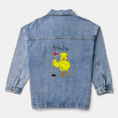 Birdie Golfer Stone Magnet Jeansjacke (Rückseite)