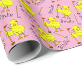 Birdie Golfing Chick Geschenkpapier (Rolleneckpunkt)