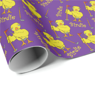 Birdie Golfing Chick Geschenkpapier