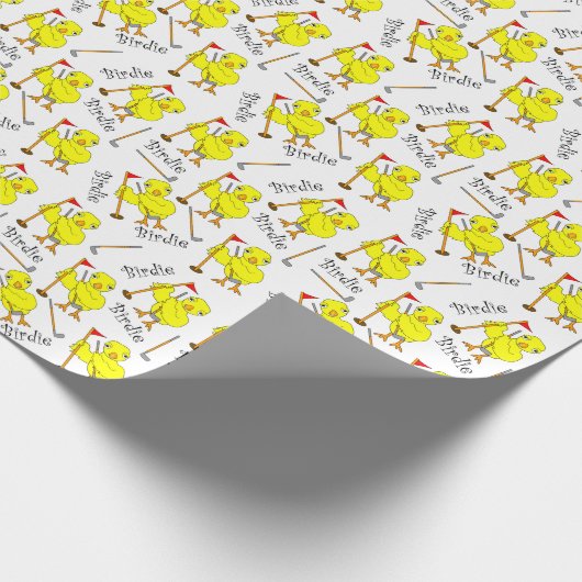 Birdie Golfing Chick Geschenkpapier (Ecke)