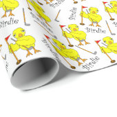 Birdie Golfing Chick Geschenkpapier (Rolleneckpunkt)