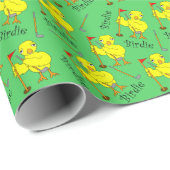 Birdie Golfing Chick Geschenkpapier (Rolleneckpunkt)
