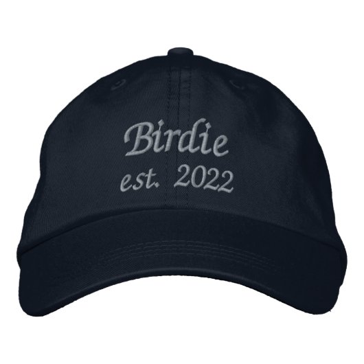 Birdie Hat - Baby Blue Stitching Bestickte Baseballkappe (Vorderseite)