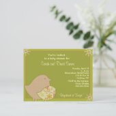 Birdie Invites Einladungspostkarte (Stehend Vorderseite)