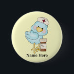 Birdie Nurse Button<br><div class="desc">Entwurf von Cheryl Seslar unter www.digiwebstudio.com</div>