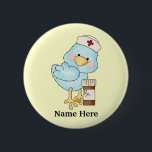Birdie Nurse Button<br><div class="desc">Entwurf von Cheryl Seslar unter www.digiwebstudio.com</div>