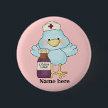 Birdie Nurse-Taste Button<br><div class="desc">Entwurf von Cheryl Seslar unter www.digiwebstudio.com</div>