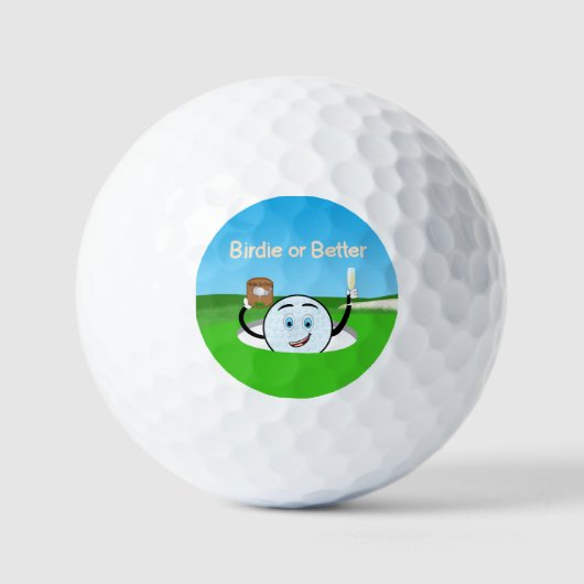 Birdie oder Better Golf Ball feiern Hole in One (Vorderseite)