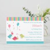 Birdie-Party Einladung (Stehend Vorderseite)