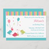 Birdie-Party Einladung (Vorne/Hinten)