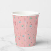 Birdie Pink Paper Cup for Children's Party Pappbecher (Rechts)