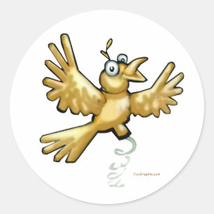 Birdie Runder Aufkleber