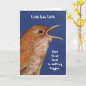 BIRDIE SAGTE MIR, DASS DU ERWARTET. KARTE (Gelbe Blume)