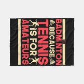 Birdie Shuttle Badminton weil Tennis für Ama ist Fleecedecke (Vorderseite (Horizontal))